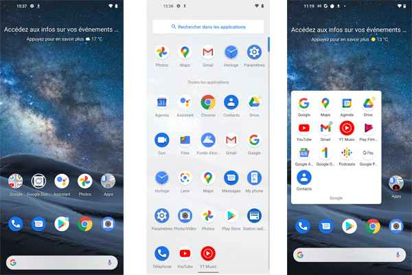 Ecran d'accueil du Nokia 8.3