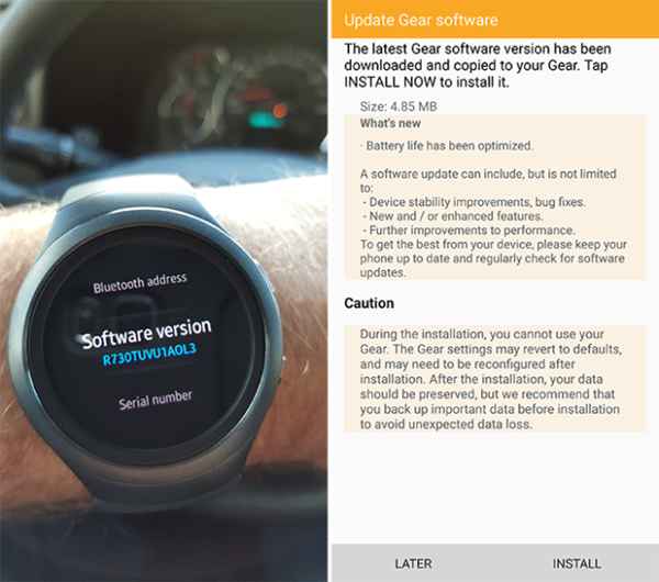 La Samsung Gear S2 plus endurante grâce à une nouvelle mise à jour
