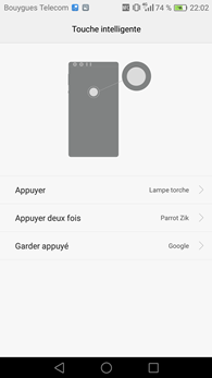 Honor 8 : raccourcis personnalisables du lecteur d'empreinte