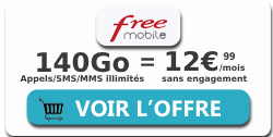 promo forfait Free mobile 140Go