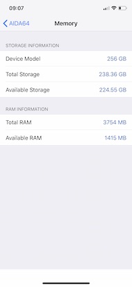 Apple iPhone XS mémoire