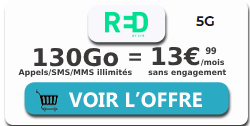 forfait RED 5G 130Go