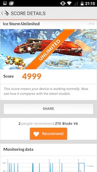 ZTE Blade V6 antutu