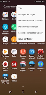 Samsung Galaxy A6 interface
