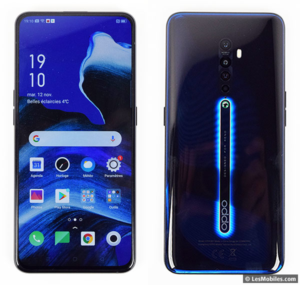 Oppo Reno 2 : face avant/arrière