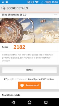 Sony Xperia Z5 Premium performances