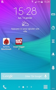Galaxy Note Edge interface