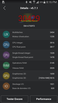 Samsung Galaxy A7 : AnTuTu