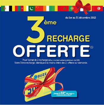 BuzzMobile : la 3ème recharge offerte
