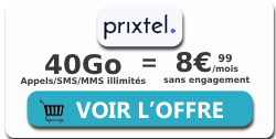 forfait Prixtel 40Go