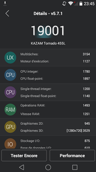 Kazam Tornado 455L : AnTuTu