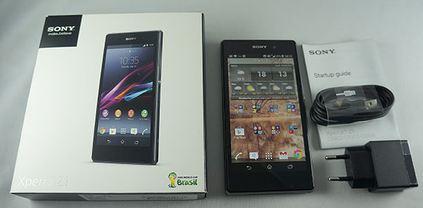 Sony Xperia Z1 : contenu de la boite du smartphone