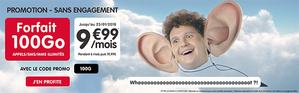NRJ Mobile relance le forfait Woot 100 Go à 9,99 euros