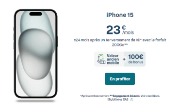 iPhone 15 promo Noël