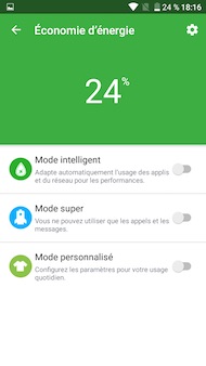Alcatel Shine Lite interface