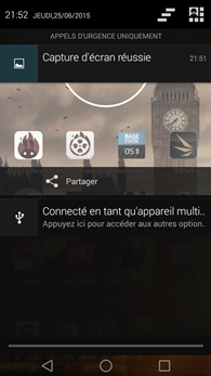 Kazam Tornado 455L : centre de notifications