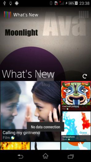 Interface Xperia Kitkat