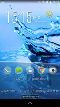 Acer Liquid Jade : écran de verrouillage