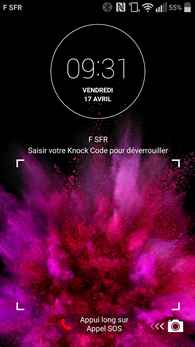 LG G Flex 2 : écran de verrouillage