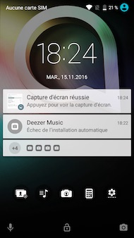 Alcatel Shine Lite interface