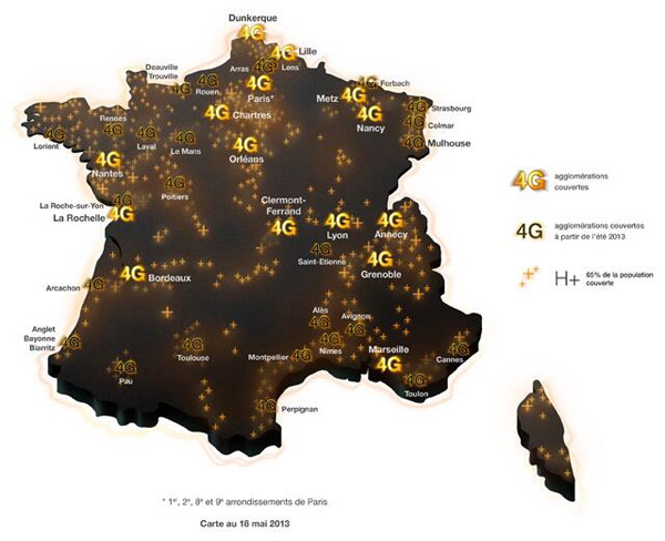 Orange actualise sa carte de couverture 4G