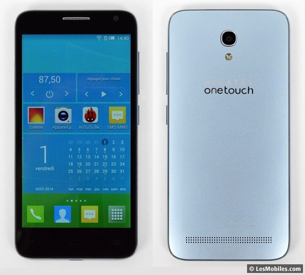 Alcatel OneTouch Idol 2 Mini S : face avant et dos