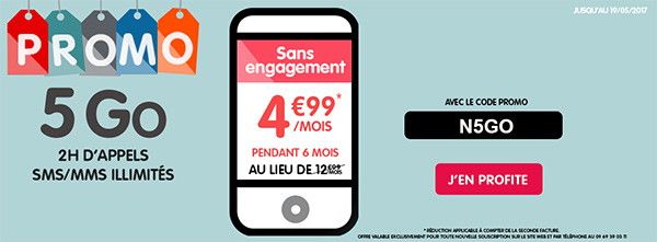 NRJ Mobile : le forfait Woot 2h 5 Go à 4,99 euros