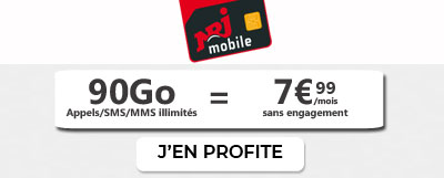 promo forfait NRJ Mobile 90Go