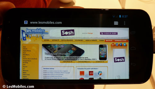 Samsung Galaxy Nexus Android 4.0 Ice Cream sandwich prise en main avant première