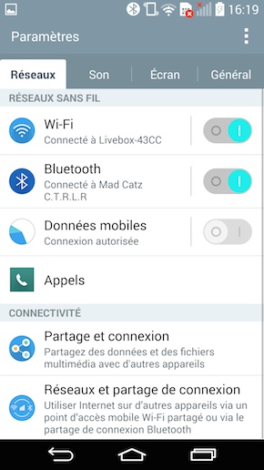 LG G3 Interface