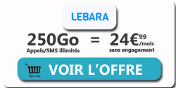 promo forfait mobile 250Go