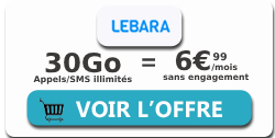 Forfait lebara 30Go