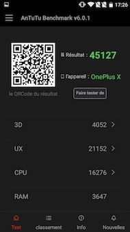 OnePlus X performances