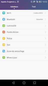 Honor 5X interface