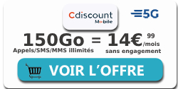 Forfait 150Go 5G