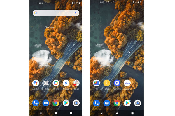 Vivo X51 5G écran accueil