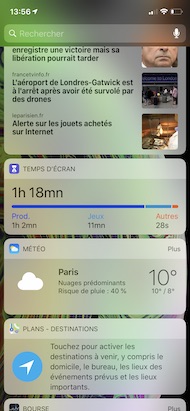 Apple iPhone XS homescreen