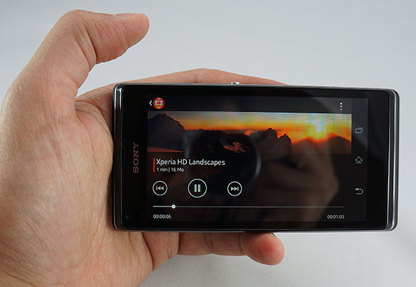 Sony Xperia L : lecteur vidéo