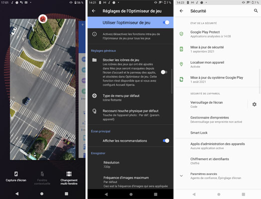 Réglage et sécurité Sony Xperia 5 III