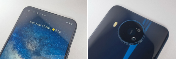 Détail dos et face du Nokia 8.3