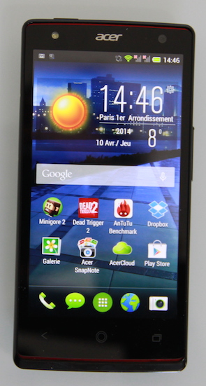 Acer Liquid E3 avant