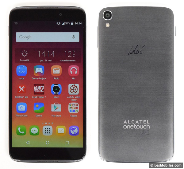 Alcatel OneTouch Idol 3 : avant / arrière