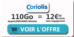 promo forfait coriolis 110Go
