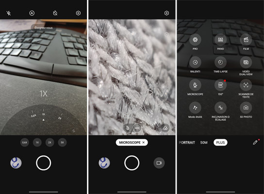 Interface caméra realme GT 2  Pro 