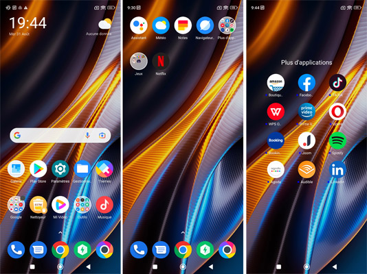 poco X4 GT Interface écran d'accueil