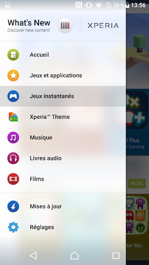 Sony Xperia X interface