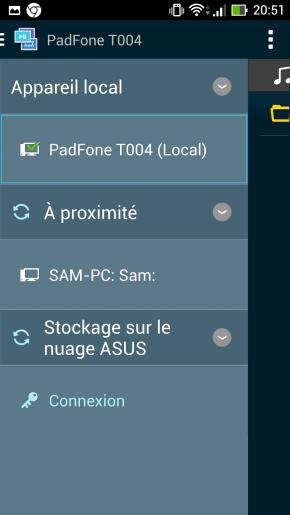 ASUS Nouveau Padfone : connexions