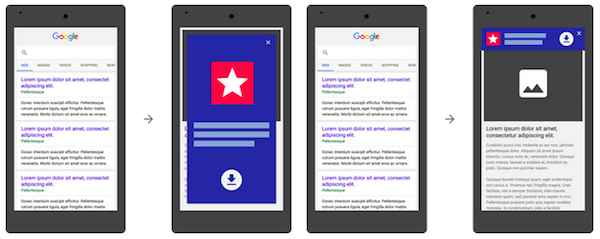 Google souhaite limiter les publicités plein écran