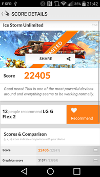 LG G Flex 2 : 3DMark
