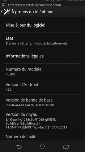 Sony Xperia SP : à propos du téléphone